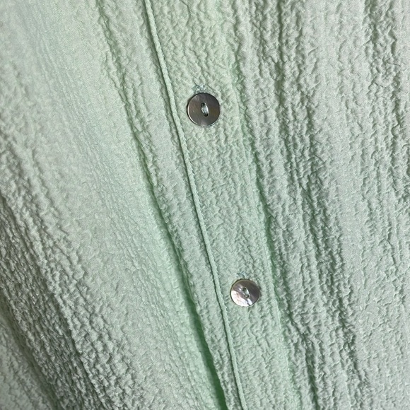 Show Me Your MuMu | Green Crinkle Buoy Button Down Maxi Dress Size Large NWT - Picture 6 of 9